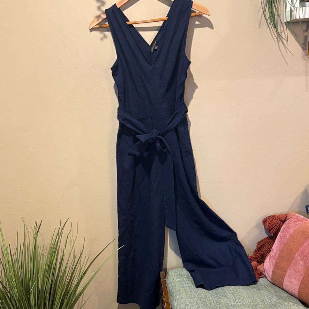 Shinestar Navy Sleeveless Jumpsuit